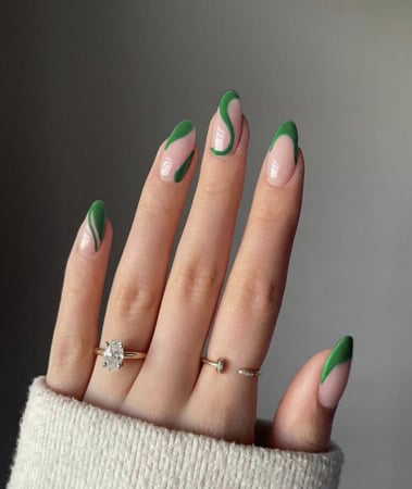 اظافر صناعية 24 قطعة اخضر