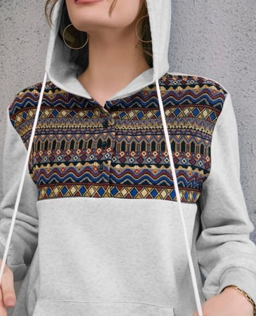 هودي طباعه رمادي