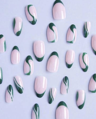 اظافر صناعية 24 قطعة اخضر