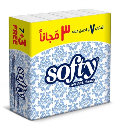 كرتون مناديل سوفتى من كلينكس 150 منديل مزدوج عبوة 50 علبة