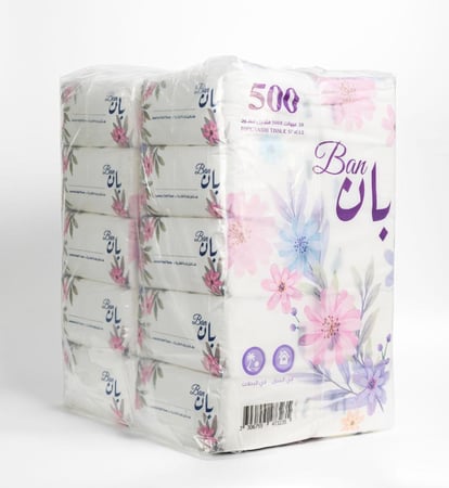 مناديل بان 500 منديل (عبوة من 20 حبه)