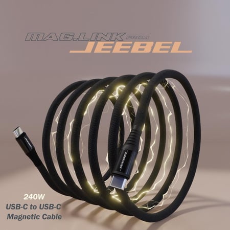 كيبل PD تايب سي قماش USB-C to USB-C Magnetic Cable