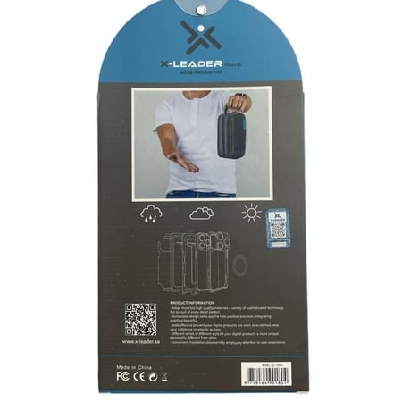 بكج الحماية للايفون من X-LEADER-TRAVEL مع شنطة يدوية جلدية فاخرة