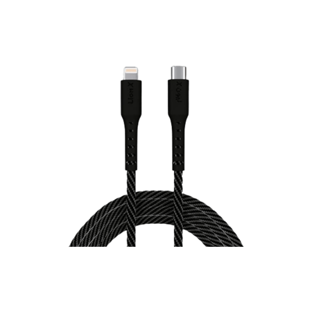 ليون X كيبل ايفون تايب سي قماش 1 متر - اسود