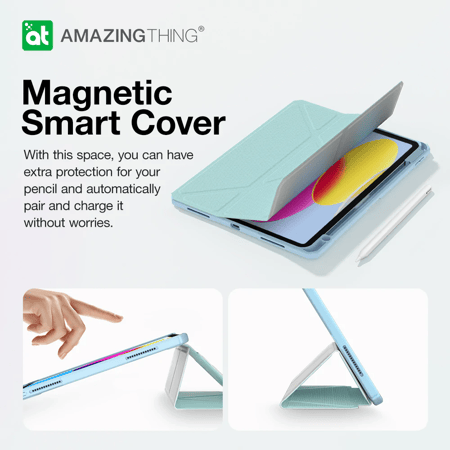 كفر AmazingThing تيتان برو كفر قابل للطي للايباد اير - سماوي