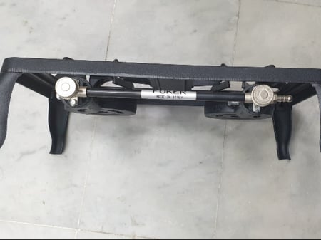 موقد عينين زهر ماركة فوكر الايطالي مع حساس امان مطابق للمواصفات السعوديه مقاسه 55×30 سم الارتفاع 15 سم