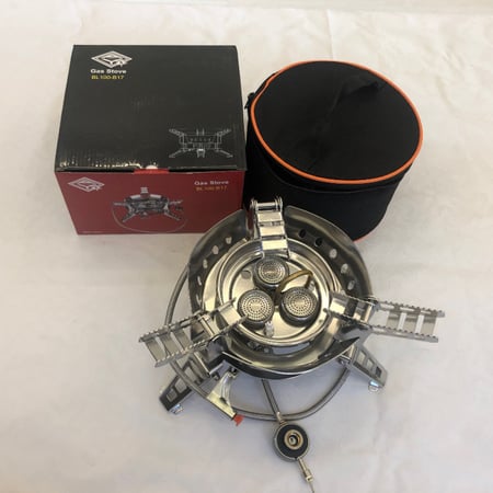 راس دافور للرحلات BL100-B17 يعمل على دبة غاز الرحلات مع اشعال ذاتي 3 عيون نار البركان قويه جداً