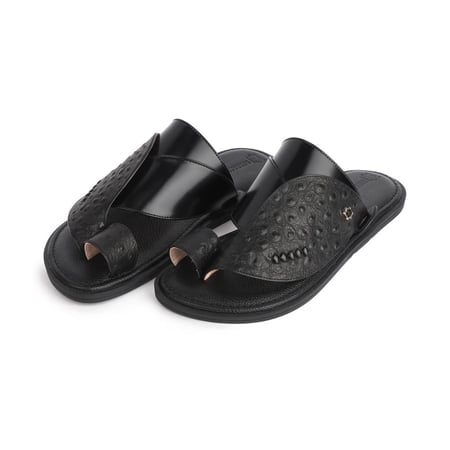 حذاء سعودي مودرن بريميوم نقشة النعام