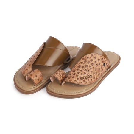 حذاء سعودي مودرن بريميوم نقشة النعام