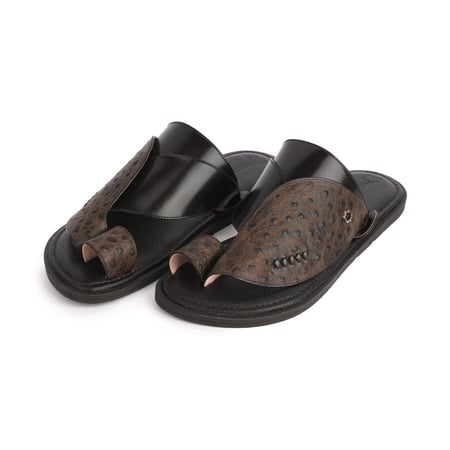 حذاء سعودي مودرن بريميوم نقشة النعام