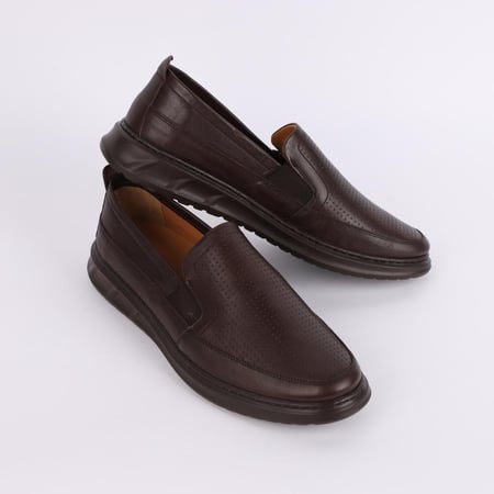 حذاء (DAILY) Comfort جلد بقر طبيعي باللون البني