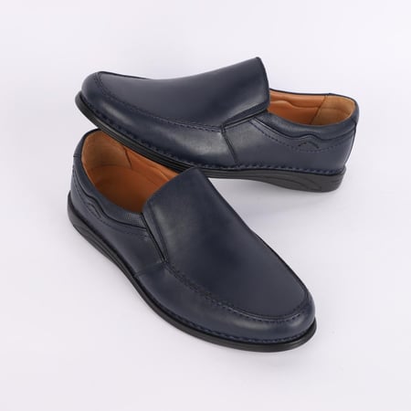حذاء  (DAILY) Dress سادة جلد بقر طبيعي باللون الكحلي
