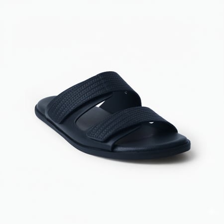 حذاء خليجي عملي بجلد فاخر باللون الكحلي