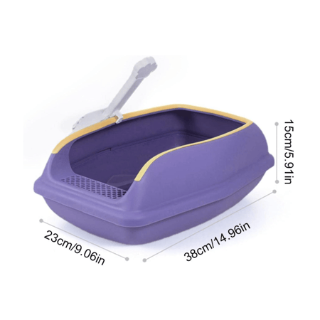 ليتر بوكس للقطط الصغيرة مع مجرفة( 38×28×14)سم