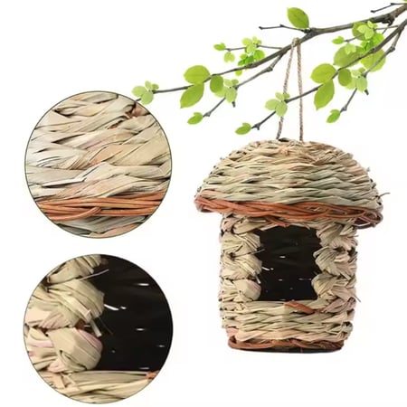 عش للطيور من السعف حجم كبير