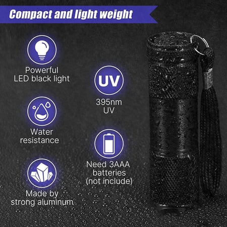 كاشف فطريات LED (ميني) بإضاءة فوق بنفسجية للقطط والكلاب
