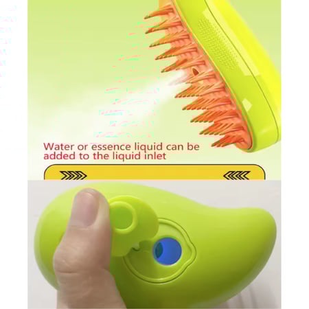 فرشاة بخارية ناعمة قابلة للشحن لتنظيف وترتيب شعر القطط والكلاب