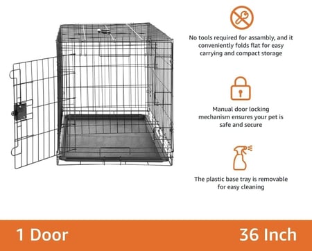 قفص للكلاب والقطط (91.4×58.4×63.5) سم