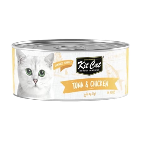 كت كات مجموعة معلبات طعام رطب للقطط دجاج مع تونا بالجيلي (6×50 جرام )