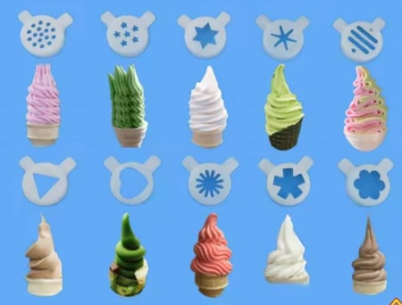 ماكينة ايس كريم حجم كبير 3 مخارج فضي