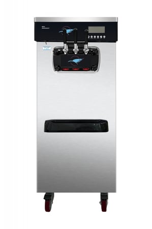 ماكينة ايس كريم حجم كبير 3 مخارج فضي