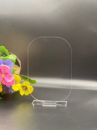 لوح اكريلك زوايا مقوسه ( 10 * 15 سم )