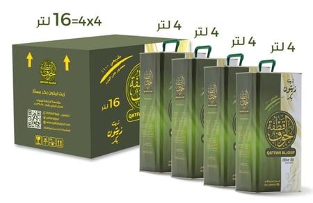 كرتون 4* 4 =16 لتر زيت زيتون بكر ممتاز