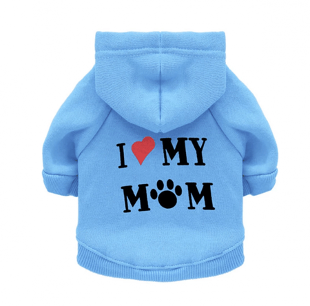 ملابس شتويه للقطط والكلاب i love my mom