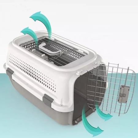 قفص تنقل ببابين بالأعلى والأمام