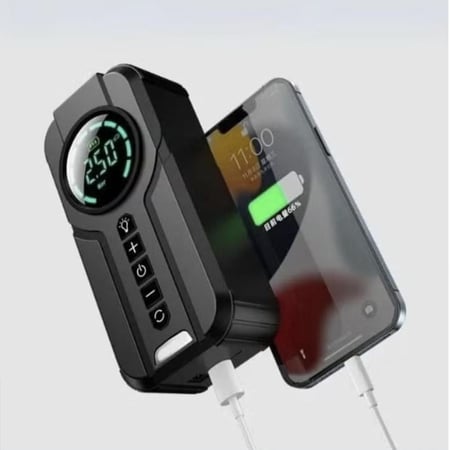 بطارية متنقلة اشتراك مشغل للسيارة بقوة 6000 ملي امبير مع منفاخ هواء مدمج من CHAPPELINE