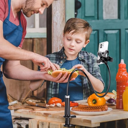 حامل هاتف UGREEN LP113 متعدد الوظائف بمشبك (أسود)