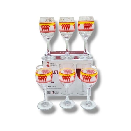 كاس عصير غضار أحمر بقاعدة