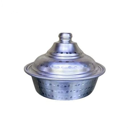 حلة معدن بغطاء منقوش