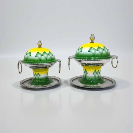 تمرية أستيل نقشة الغضار الأخضر