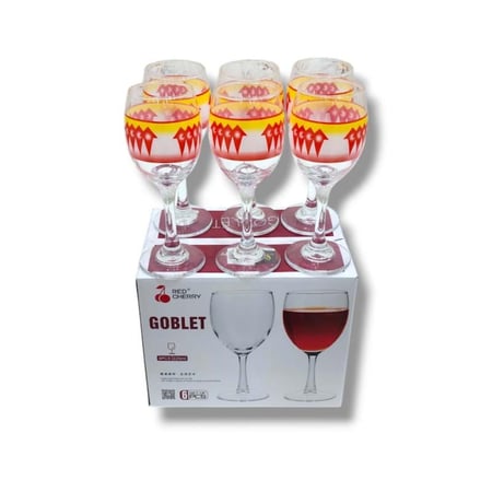 كاس عصير غضار أحمر بقاعدة