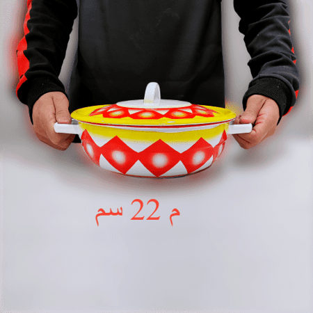 بادية غضار بغطاء (أحمر)