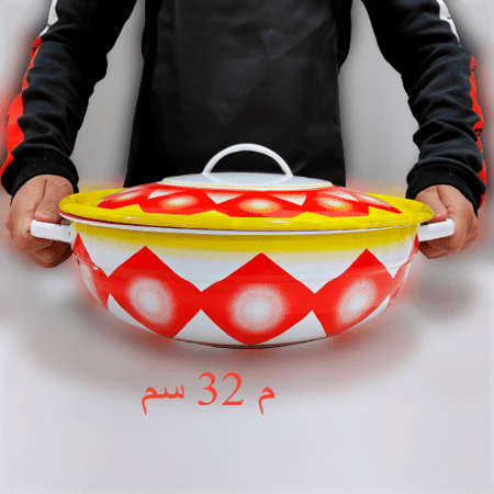 بادية غضار بغطاء (أحمر)