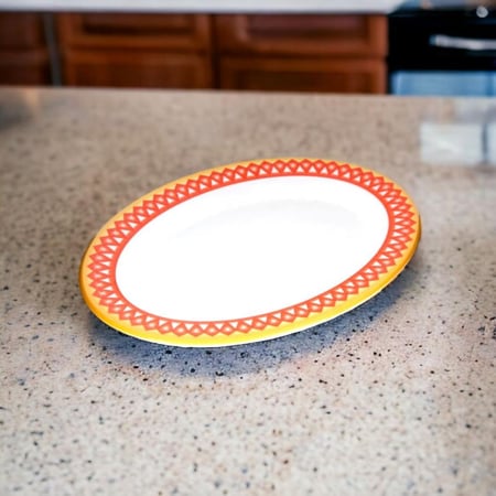 سرويس ميلامين نقشة غضار أحمر