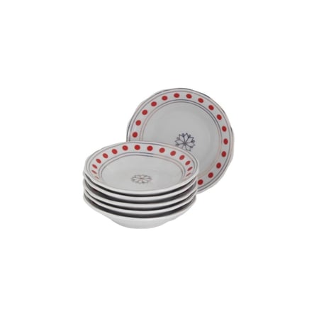 استكانة كويتي منقط أحمر مع الصحن