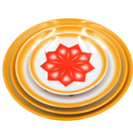 صحن ميلامين غضار احمر