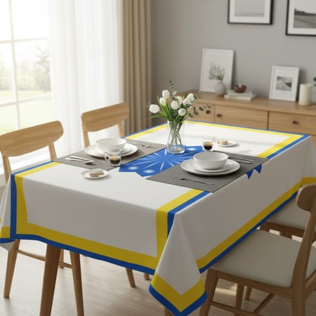 سفرة سماط نقشة الغضار الأزرق