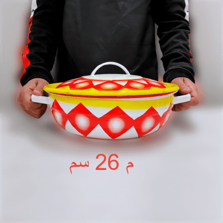 بادية غضار بغطاء (أحمر)