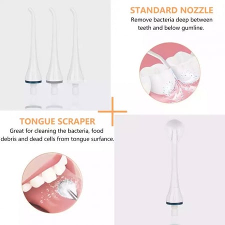 جهاز منظف الأسنان بالماء النفاث المحمول سعة 300 مللي قابل للشحن USB مقاوم للماء