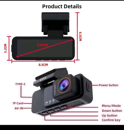 داش كام من شركة sony للتصوير الامامي 4k تصوير الخلفي 2.5k D6