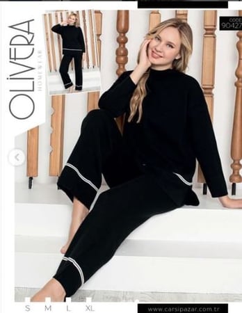 بيجامة شتوي صوف - تركي - موديل 90427