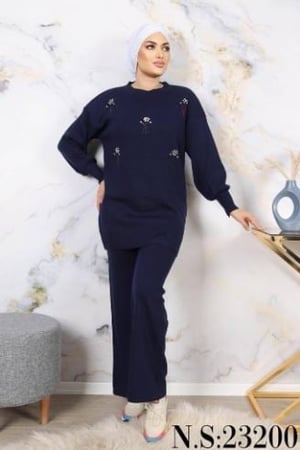 بيجامة شتوي صوف - تركي - موديل 23200