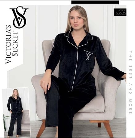 بيجامة شتوي مخمل - تركي - موديل 53525