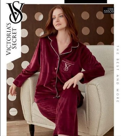 بيجامة شتوي مخمل - تركي - موديل 53509