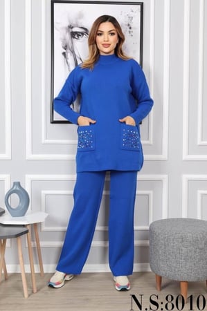 بيجامة شتوي صوف - تركي - موديل 8010