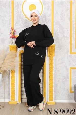 بيجامة شتوي صوف - تركي - موديل 9092